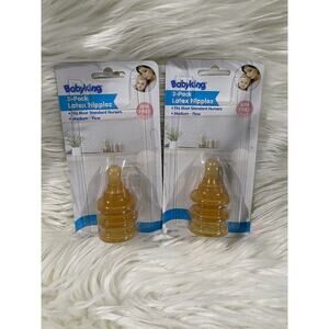 Vintage Baby Bottle Nipples Latex Soft Nipples 3 In Pack Medium Flow Size x2